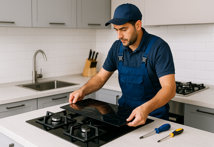 تعویض شیشه اجاق گاز