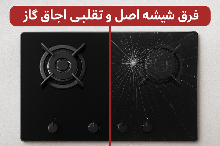 فرق شیشه اصل و تقلبی اجاق گاز